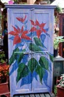A vibrant colour scheme can be reflected throughout the garden