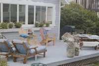 A verandah is an ideal place for furniture.