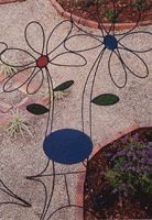 These iron seats can be used for both function and aesthetics.